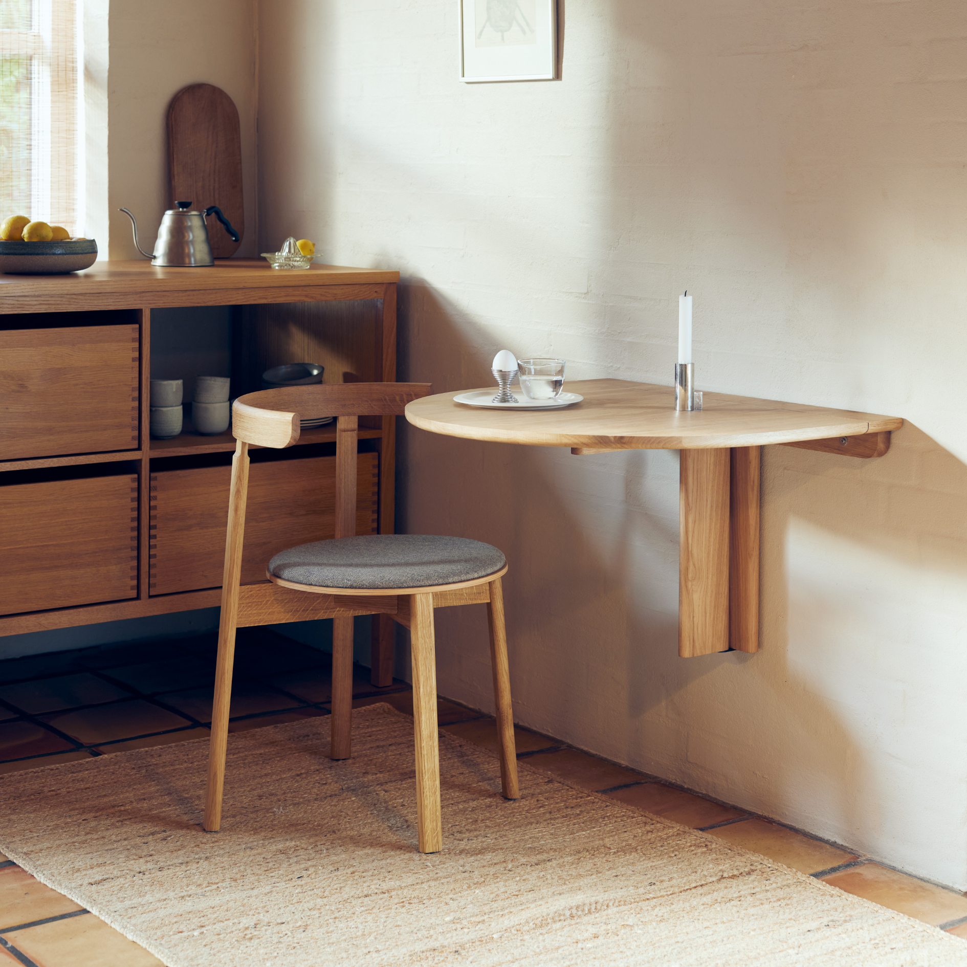 Trefoil Folding Wall Table